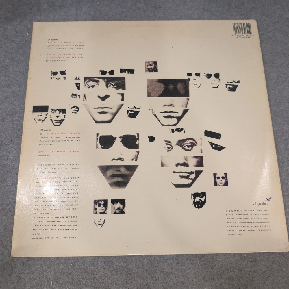 Was Not Was Spy In The House Of Love 12 inch Vinyl Single 1988 Chrysalis 4V9 432 - Picture 2 of 6